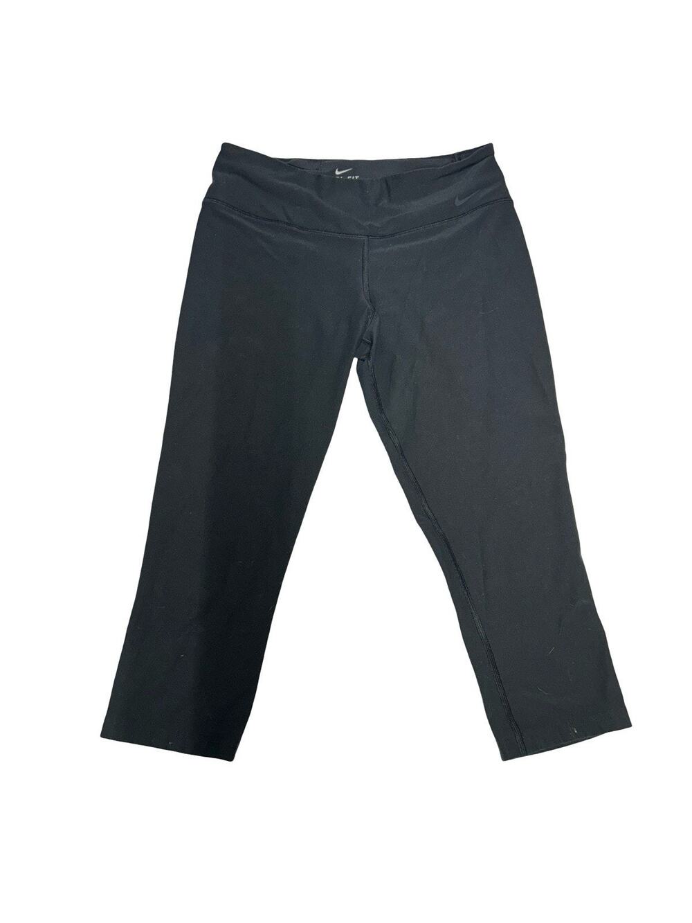 Nike Dri-FIT Women’s Medium Black Cropped Capri Leggings Athletic Yoga Pants M